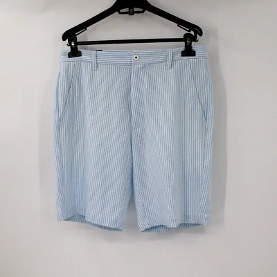 Shorts masculino Footjoy 32 10" desempenho leve listrado golfe Seersucker novo com etiquetas - Imagem 1 de 4