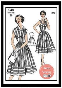 1950s Sun Dress and Jacket Vintage Sewing Pattern Bust 36 - Rockabilly - Picture 1 of 1