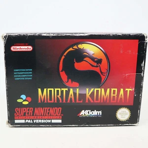 VINTAGE SUPER NINTENDO ENTERTAINMENT SYSTEM SNES MORTAL KOMBAT CARTRIDGE GAME - Picture 1 of 10