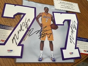RAMON SESSIONS LOS ANGELES LAKERS HANDSIGNIERT (2) Nummer 7 und Foto mit Echtheitszertifikat - Bild 1 von 4