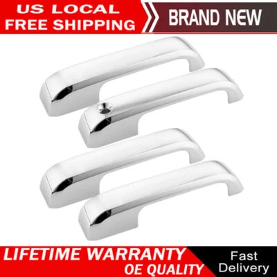 Kit de 4 cubiertas de manija de puerta cromadas para Ford F-250 F-350 F-450 Super Duty 2017-22 Foto 1 de 4
