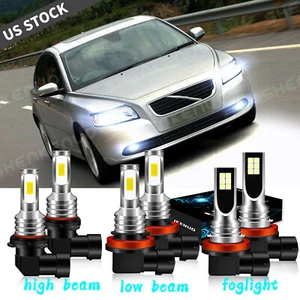 For Volvo S40 V50 2005-2011 Combo LED Headlight High Low Beam Fog Light Bulbs 6x - Picture 1 of 10