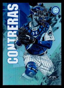 2019 Topps Fire Blue Chip Willson Contreras #10 Chicago Cubs