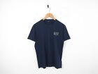 Emporio Armani EA7 Mens Blue Reflective Short Sleeve Crew Neck Top T-Shirt | S