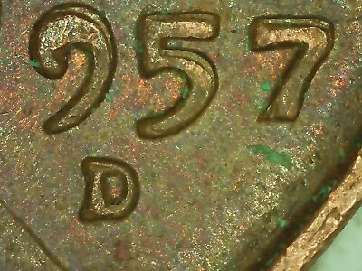 1957 d wheat penny ddo ''doubled die obverse on date'' - Image 1 of 4