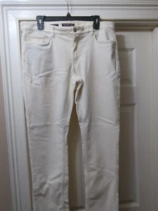 Size 33/32 Michael Kors Parker Slim Fit Stretch white corduroy jeans - Picture 1 of 2