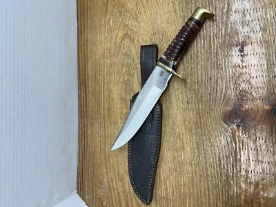 Talheres Frost 12" Shoshone Bowie lâmina fixa Chipaway faca de osso marrom W3333BKB - Imagem 1 de 4