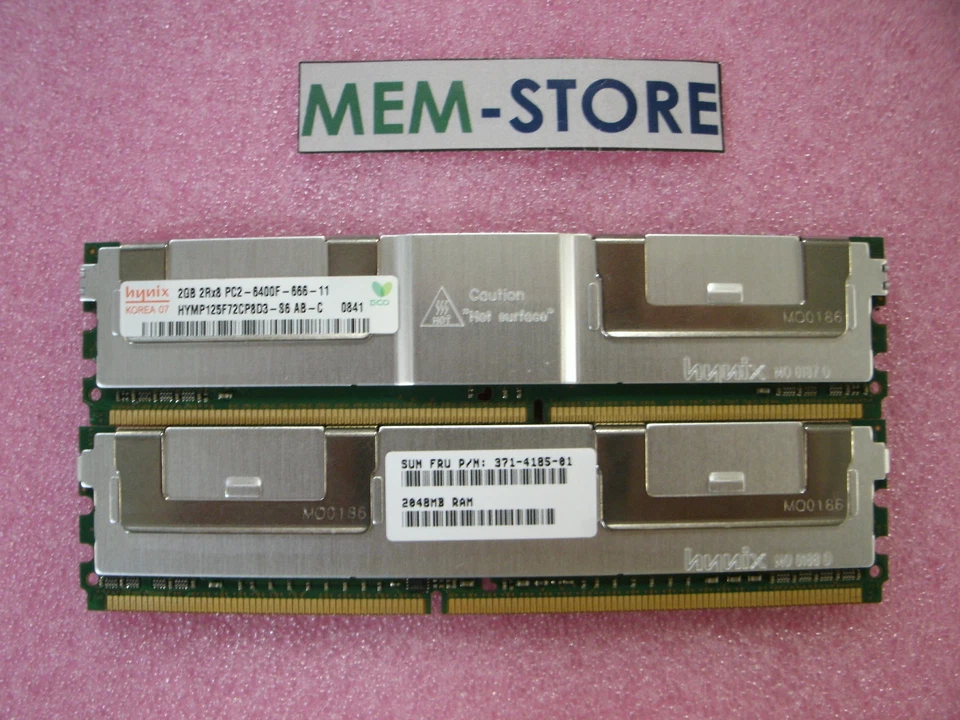 X5111A 371-4185-01 4GB (2x2GB) 800MHz ECC Memory Sun Fire X2250 E5462 Approved - Image 1 of 2