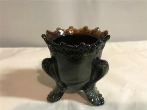 Degenhart Forget Me Not Toothpick or Votive Holders Brown Slag - Picture 1 of 1