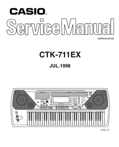 CASIO CTK-711EX keyboard Schematic Diagram Service Manual Schaltplan Techniques - Imagen 1 de 1