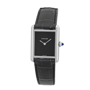 Cartier Tank Acciaio Inox Must Black WSTA0072 Scatola Garanzia Nuovo MAI INDOSSATO - Foto 1 di 4
