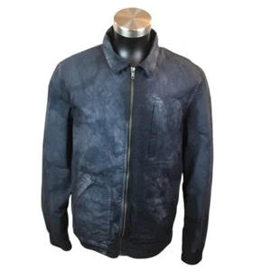 Flint And Tinder Herren Medium Distressed durchgehender Reißverschluss Baumwolljacke marineblau - Bild 1 von 8