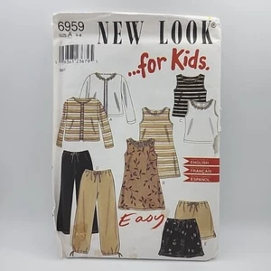 New Look 6959 Girl's Wardrobe Tank Top Skirt Cardigan Pant Dress Size 3-8 Uncut - Picture 1 of 6