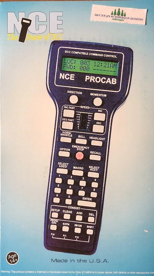 NCE 10 Deluxe ProCab Throttle backlit LCD Screen PRO CAB  524-10   | $5 Offer - Image 1 of 4