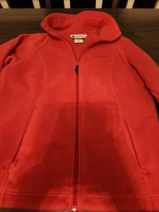 Chaqueta polar Columbia para mujer talla mediana rosa cremallera completa bolsillos cuello exterior’s - Imagen 1 de 4