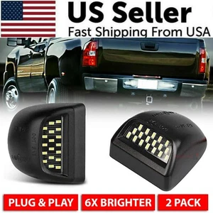 For Chevy Silverado Avalanche 1999-2013 BRIGHT SMD LED License Plate Lights Lamp - Picture 1 of 12