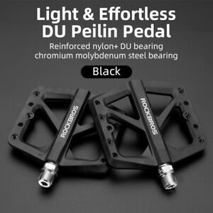 ROCKBROS Bike Pedals MTB Lightweight Nylon Composite 9/16" DU Bearing Pedals 
