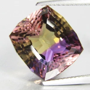 12.74Cts Stupendous Natural Ametrine Cushion Custom Cut Loose Gemstone Ref-VDO! - Picture 1 of 4