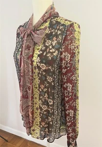 Zara Unique Many Prints-on-Prints Blouse XS - Picture 1 of 12