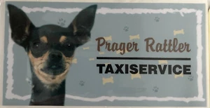 Aufkleber Auto Taxiservice Taxi Hund - Rasse: Prager Rattler  16 x 8,5cm  - Bild 1 von 1