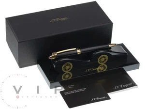 ST.DUPONT STREAMLINE R KUGELSCHREIBER CERAMIUM ACT BLACK & GOLD STYLO BILLE PEN - Bild 1 von 10
