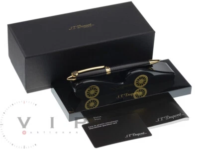 ST.DUPONT STREAMLINE R KUGELSCHREIBER CERAMIUM ACT BLACK & GOLD STYLO BILLE PEN - Bild 1 von 4