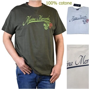 Maglietta da uomo a manica corta mezza maglia t shirt in cotone verde girocollo - Picture 1 of 16