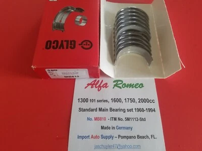 Juego de rodamientos principales estándar Alfa Romeo 1300, 1600, 1750, 2000 62-94  Foto 1 de 4