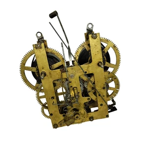 Vintage Antique E Ingraham Clock Movement Mantle Clocks Home Repair Brass Time - Picture 1 of 7