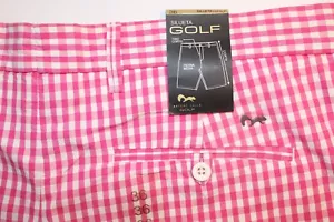ARTURO CALLE MEN'S SILUETA GOLF PINK CHECK SHORTS SIZE 36 NWT - Picture 1 of 4
