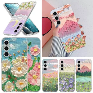 Schicke Handyhülle aus Silikon mit Blumenmuster für Samsung A35 A55 A54 S23 FE S24 - Bild 1 von 45