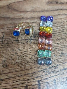 Joan Rivers austauschbare goldfarbene Ohrringe 9 Einsätze - Bild 1 von 4