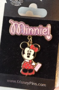 Disney Cuties Character Dangle - Minnie Mouse name dangle Pin NEW - Picture 1 of 1