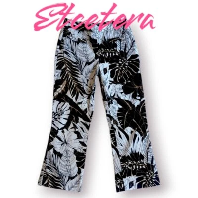 Pantalones Etcetera Capri Hojas de Palma Hibisco Foto 1 de 4