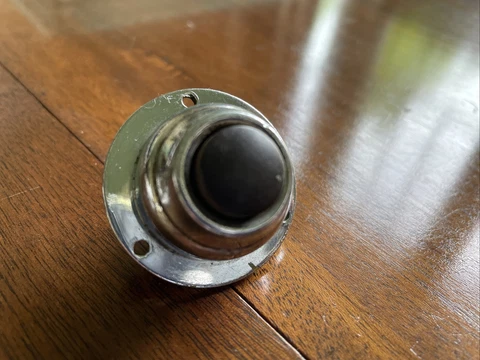 Chromed Bakelite Push-Button Door Bell Art Deco 30s Cover
