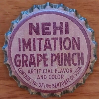 Vintage NEHI IMITATION GRAPE PUNCH Cork Lined bottle cap; Unused; 1930’s; NOS - Image 1 of 4