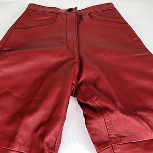 vtg 90's NWT Northern Limits 100% Leather Pants sz 6 - Picture 1 of 12