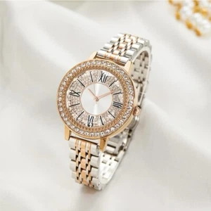 Damen Japanische Quarzuhr Gold Analog Geschenk Wasserdicht Elegant - Bild 1 von 6