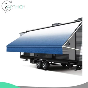 Repuesto de tela resistente a la intemperie para toldo RV de 8' azul fundido 22 pies cámper exterior - Imagen 1 de 4