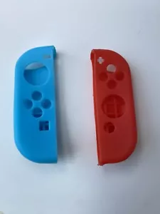 Silicone Rubber Skin Case Gel Cover Grip For Nintendo Switch Joy-Con Red/Blue - Picture 1 of 2