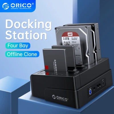ORICO 48TB USB3.0 4Bay External Hard Drive Docking Station for 2.5/3.5'' HDD SSD