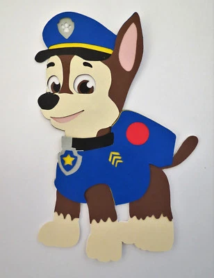 Paw Patrol Chase Cardtock Paper Piecing Die Cut Scrapbook Embellishment