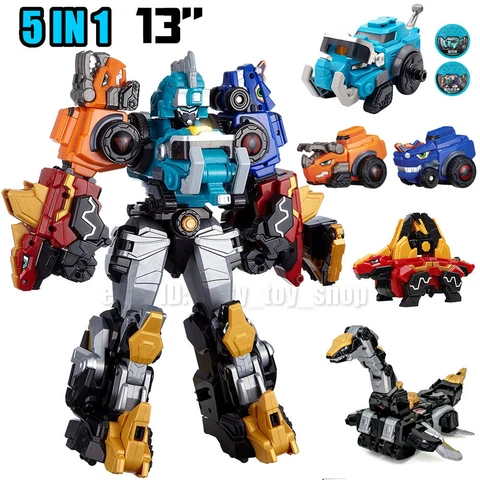 Dino Core Ultra D-Saber Mammoth 5 in1 Dinosaur Figure Robot Combiner Attacker Cover