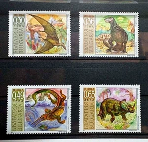 SELLOS TEMA DINOSAURIOS BULGARIA 2003 4v. +RUSIA 1990 5780/84+MAROC 1987 Nuevos - Imagen 1 de 8