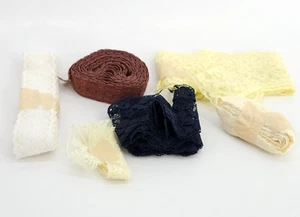 Konvolut Spitze Nähen Borten mehrfarbig Rand Styling Stoffband bestickt - Bild 1 von 13