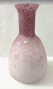 Vintage Kosta Boda Pink Satin Finish Glass Vase Monica Backstrom Design - Picture 1 of 7