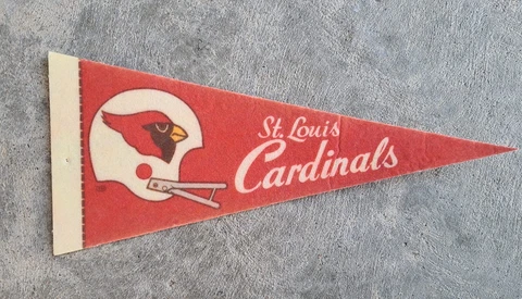 NFL VTG. 1980's  ST LOUIS CARDINALS  2 Bar Helmet Team Logo Mini Pennant ARIZONA Cover