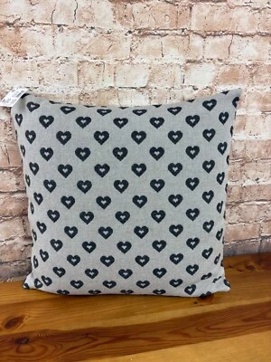 Sander Kissen Kissenhülle Amore 50 x 50 cm Herz Herzchen grau anthrazit - Bild 1 von 2