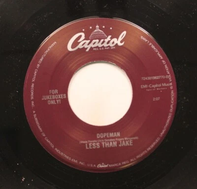90'S 45 Less Than Jake - Dopeman / Johnny Quest Thinks We'Re Sellouts On Capitol - Image 1 of 2
