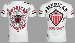 AMERICAN FIGHTER Excelsior White Athletic Mens Crewneck T-shirt L-3XL NWT - Picture 1 of 10